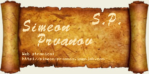 Simeon Prvanov vizit kartica